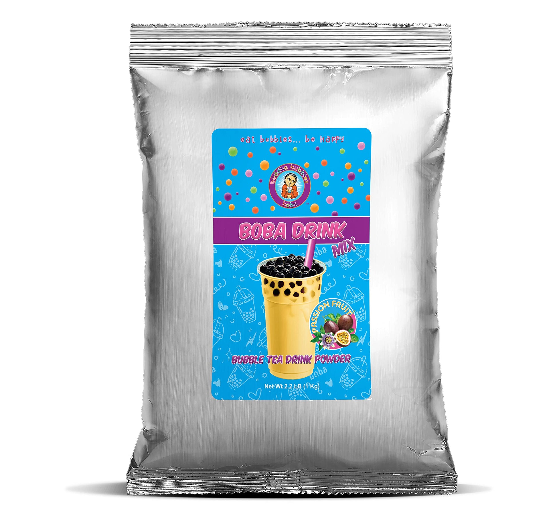 Buddha Bubbles Boba Premium Passion Fruit Boba Tea Drink Mix Powder 2.2 lbs (1000g)