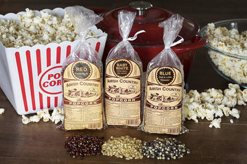 Amish Country Popcorn | Variety Bundles | 3-1 lb Bags | Red - White - Blue Popcorn Kernels | Old Fashioned, Non-GMO and Gluten F