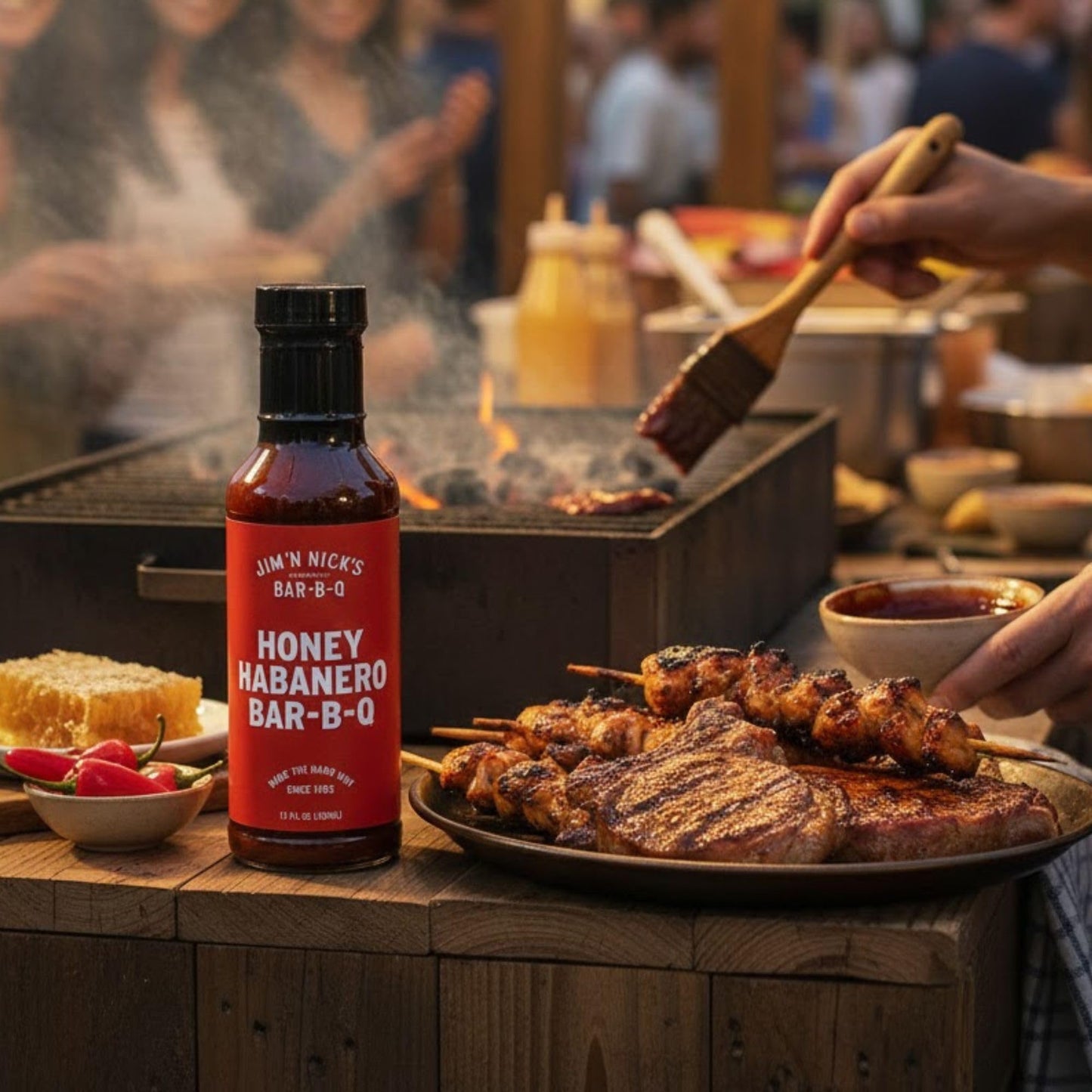 Jim N Nicks World Famous Southern Recipe Bar-B-Q Sauce - A Southern Original (Habanero)