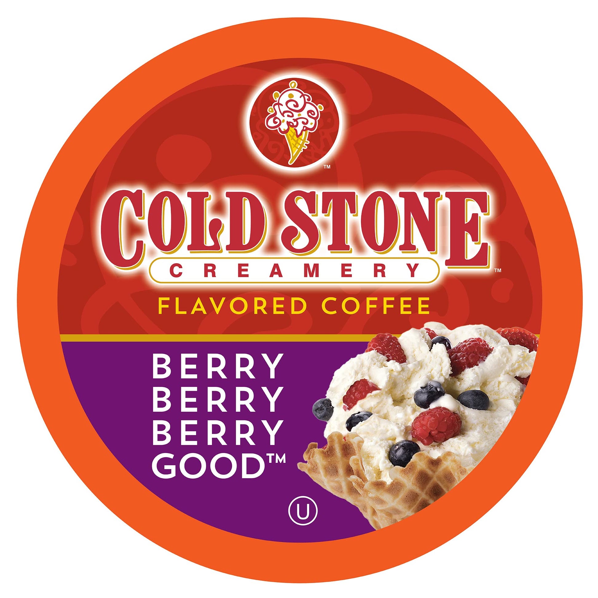 Cold Stone Creamery Beverages Ice Cream Flavored Coffee Pods, 40 Count, Berry Berry Berry Good, Compatible with K Cup Brewers