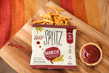 Splitz Split Pea Crisps Barbecue (1.5Oz) 16Ct Plant-Based, Organic, Non-Gmo, Vegan, Gluten-Free, Superfoods, Healthy Snack For K
