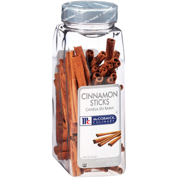 McCormick Culinary Cinnamon Sticks - Whole, 8 Ounce Container for Beverages and Desserts