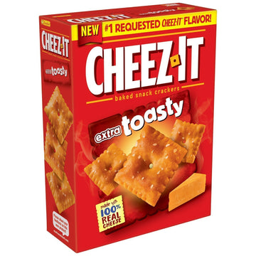 Cheez-It Cheese Crackers, Baked Snack Crackers, Lunch Snacks, Extra Toasty, 12.4oz Box (1 Box)