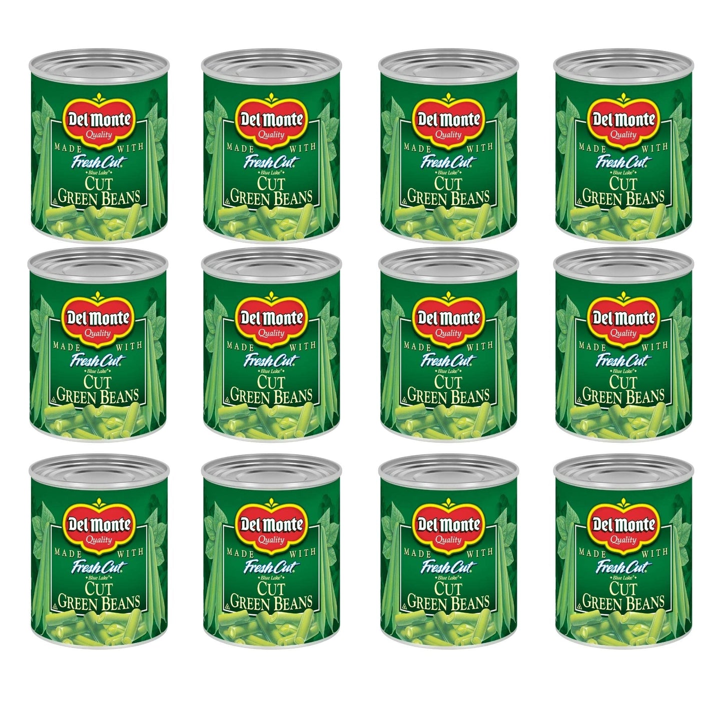 Del Monte Blue Lake Cut Green Beans, Canned Vegetables, 12 Pack, 8 Oz Can