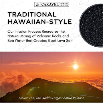 Hawaiian Black Lava Sea Salt - All-Natural Unrefined Hawaiian Sea Salt Infused with Activated Charcoal - Gorgeous Finishing Salt