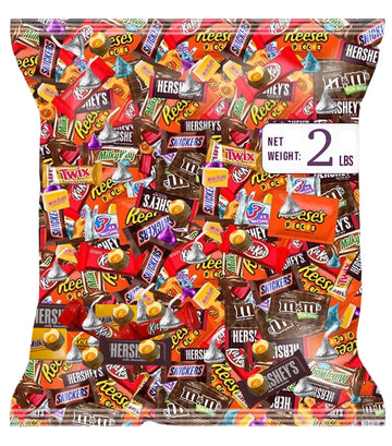 Chocolate Assorted Bulk Candy - 2 LB Chocolate Candy Variety Pack - Bulk Milk & Dark Chocolates Candy - BulkCandy Mix for CandyB