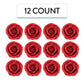 Global Sugar Art Premium Edible Roses, Red, Unwired, Medium 1.5 Inches, 12 Count By Chef Alan Tetreault