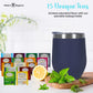 Modern Elegance Tea Gift Set for Mom – Assorted Teas, Elegant Mug & Honey, Blue