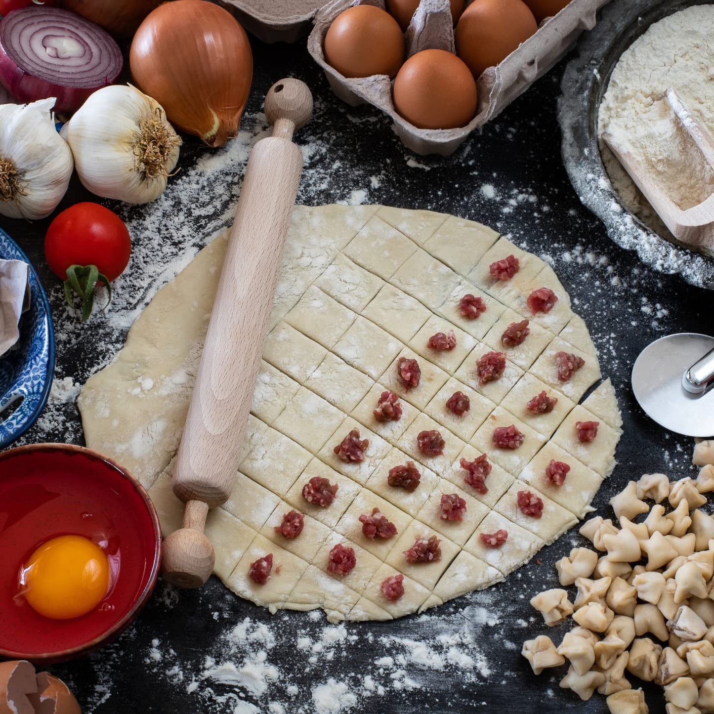 Kral Manti Traditional Delicious Turkish Stuffed Manti (Turkish Ravioli) Dumplings, Easy Meal, Practical Pasta From Turkey, Quic