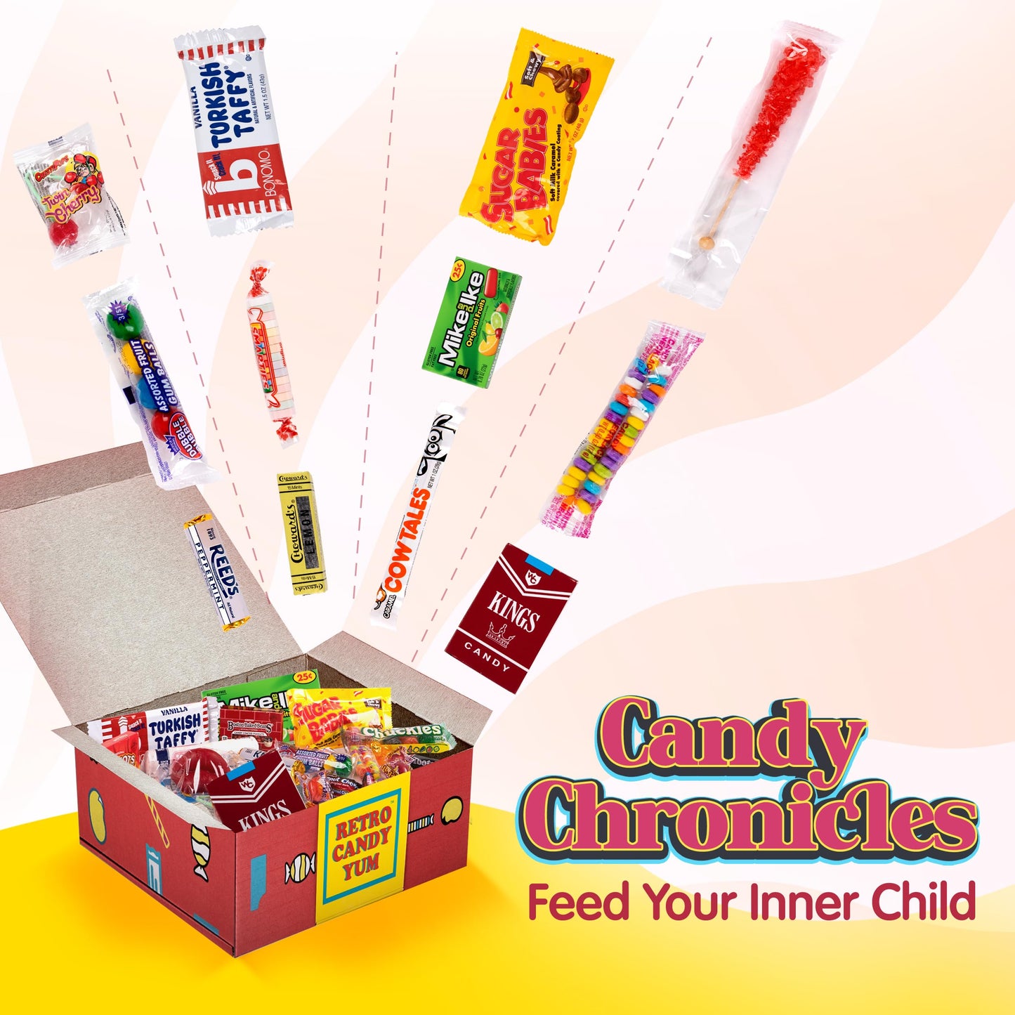 Retro Candy Yum ~ 1953 72Nd Birthday Gift Box Mix Nostalgic Candy From Childhood For 72 Year Old Man Or Woman Born 1953 Jr