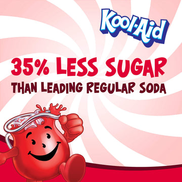 Kool-Aid Cherry Powdered Drink Mix, Caffeine Free, 19 Ounce Canisters, Pack of 12