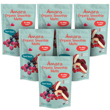 Amara Smoothie Melts - Beets n Berries - Baby Snacks Made With Fruits and Vegetables - Healthy Toddler Snacks For Your Kids Lun