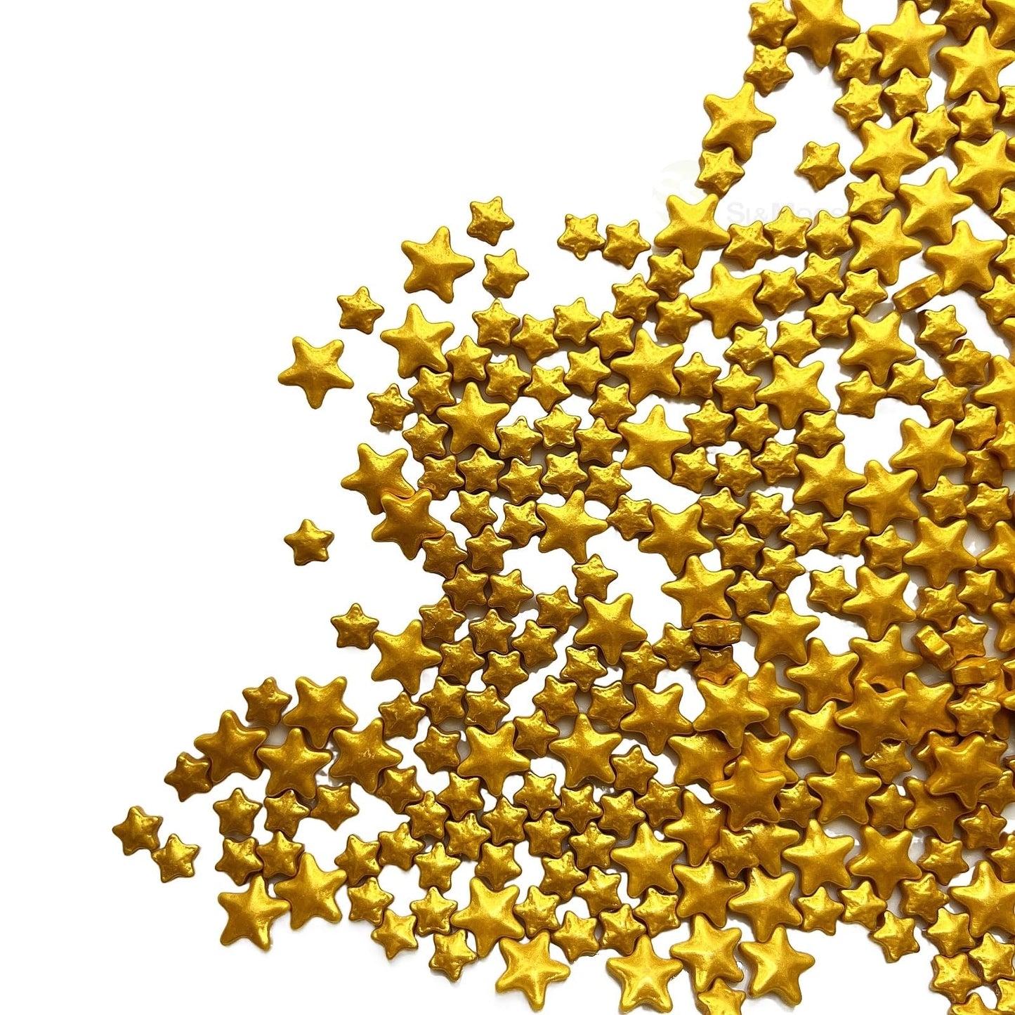 SE Si&Moos Gold Star Sprinkles Edible Stars for Cake Decorating Edible Gold Stars Edible Gold Star Cupcake Toppers Star Cake Dec