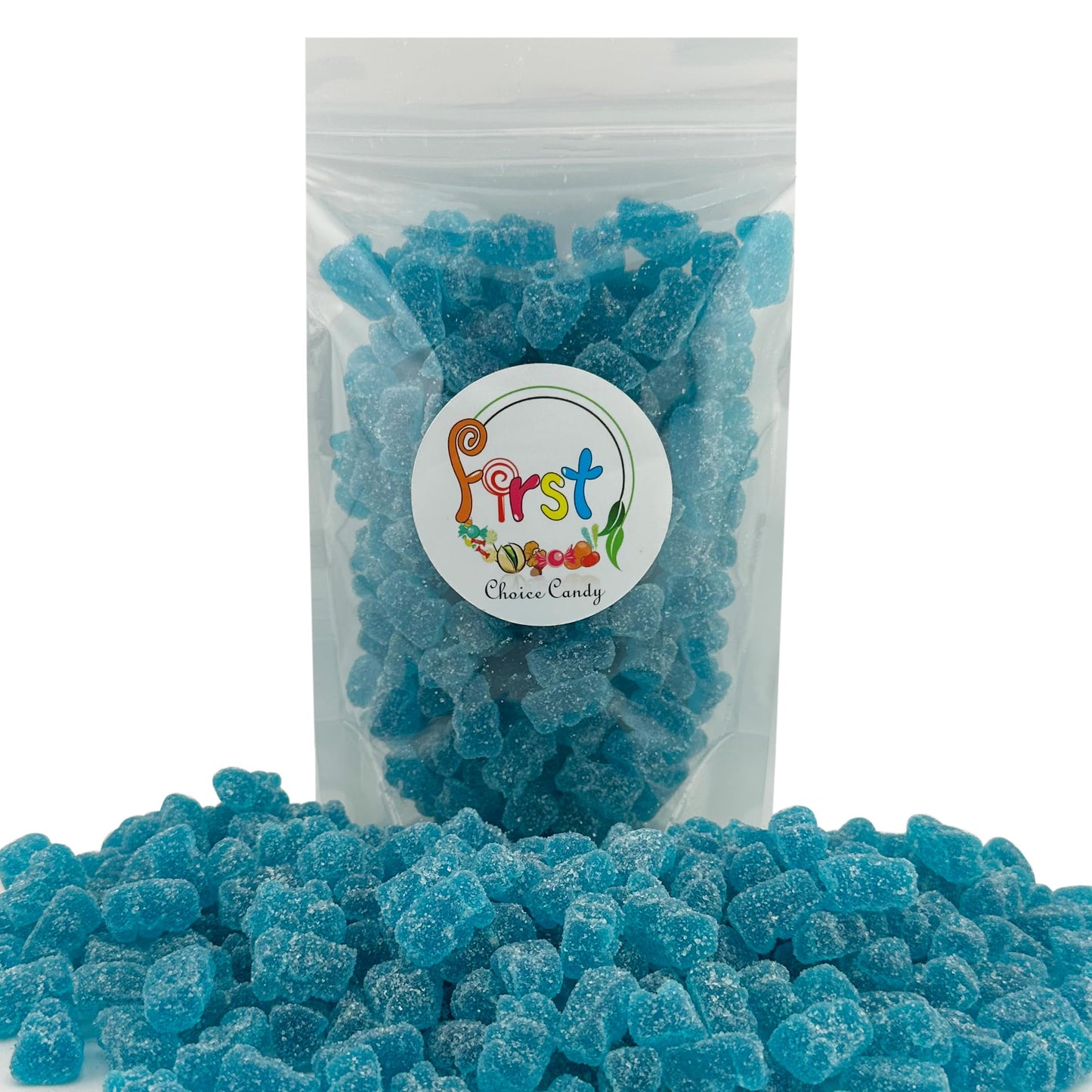 FirstChoiceCandy Sour Wacky Gummy Fun Bears, Sour Blue Raspberry, 2.2 Pound