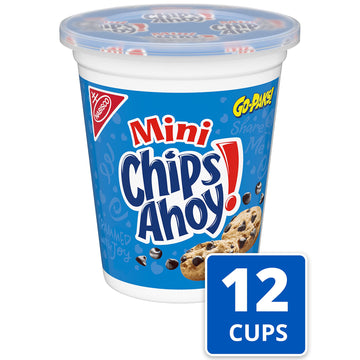 Chips Ahoy! Mini Original Chocolate Chip Cookies, Go-Paks, 12 - 3.5 Oz Cups