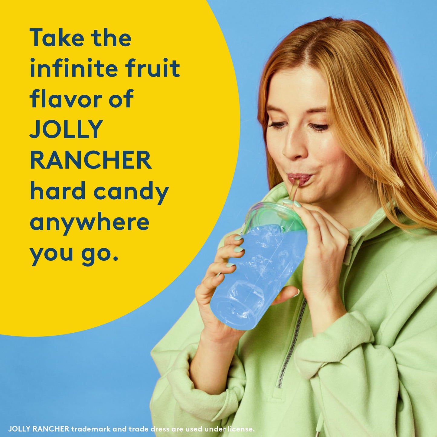 JOLLY RANCHER Powdered Drink Mix, Blue Raspberry, Low Calorie, 8-Count Box (6 Pack), 6.55 Ounce