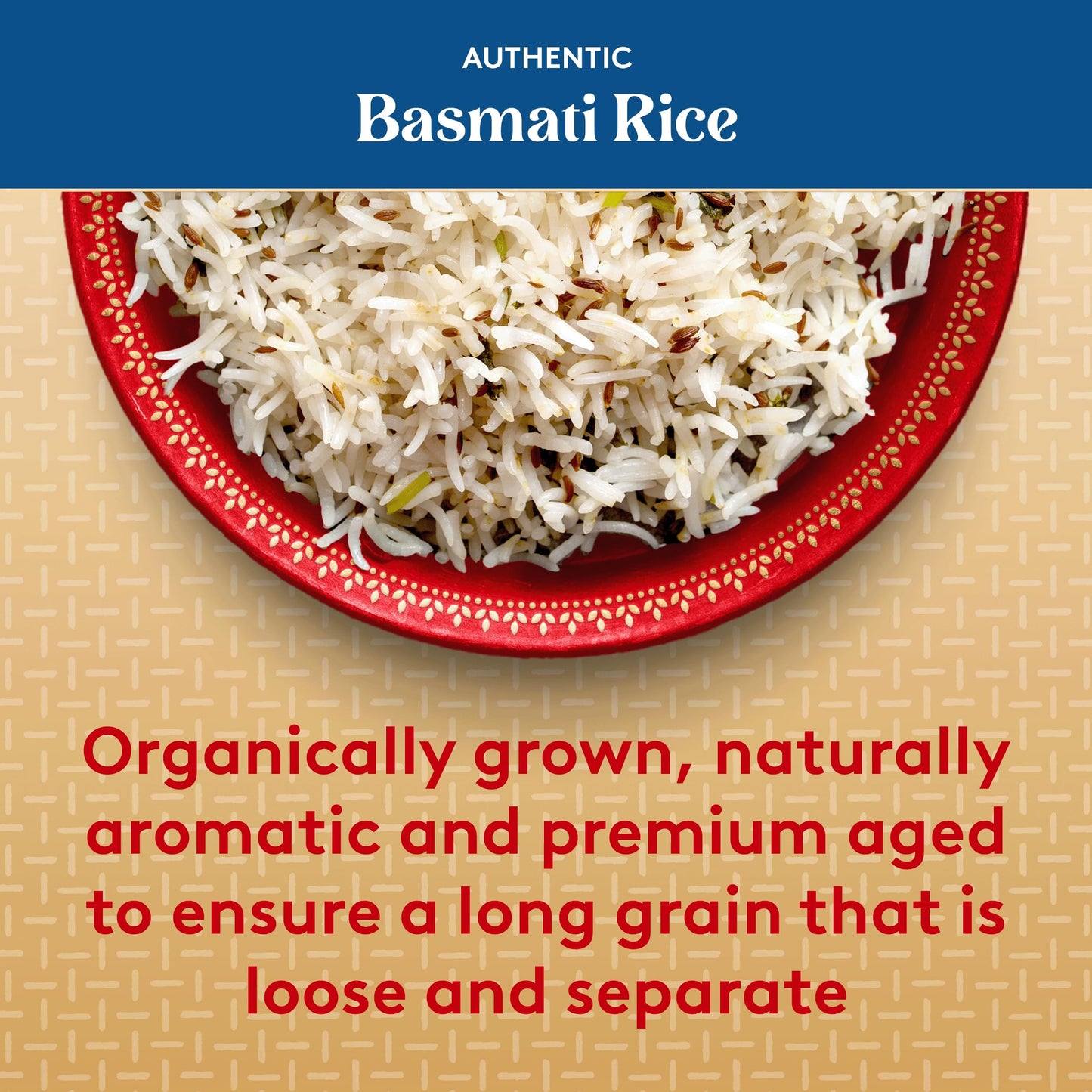Royal White Basmati Rice - Organic Long Grain Basmati Rice - 2 lb Bag (Pack of 4)