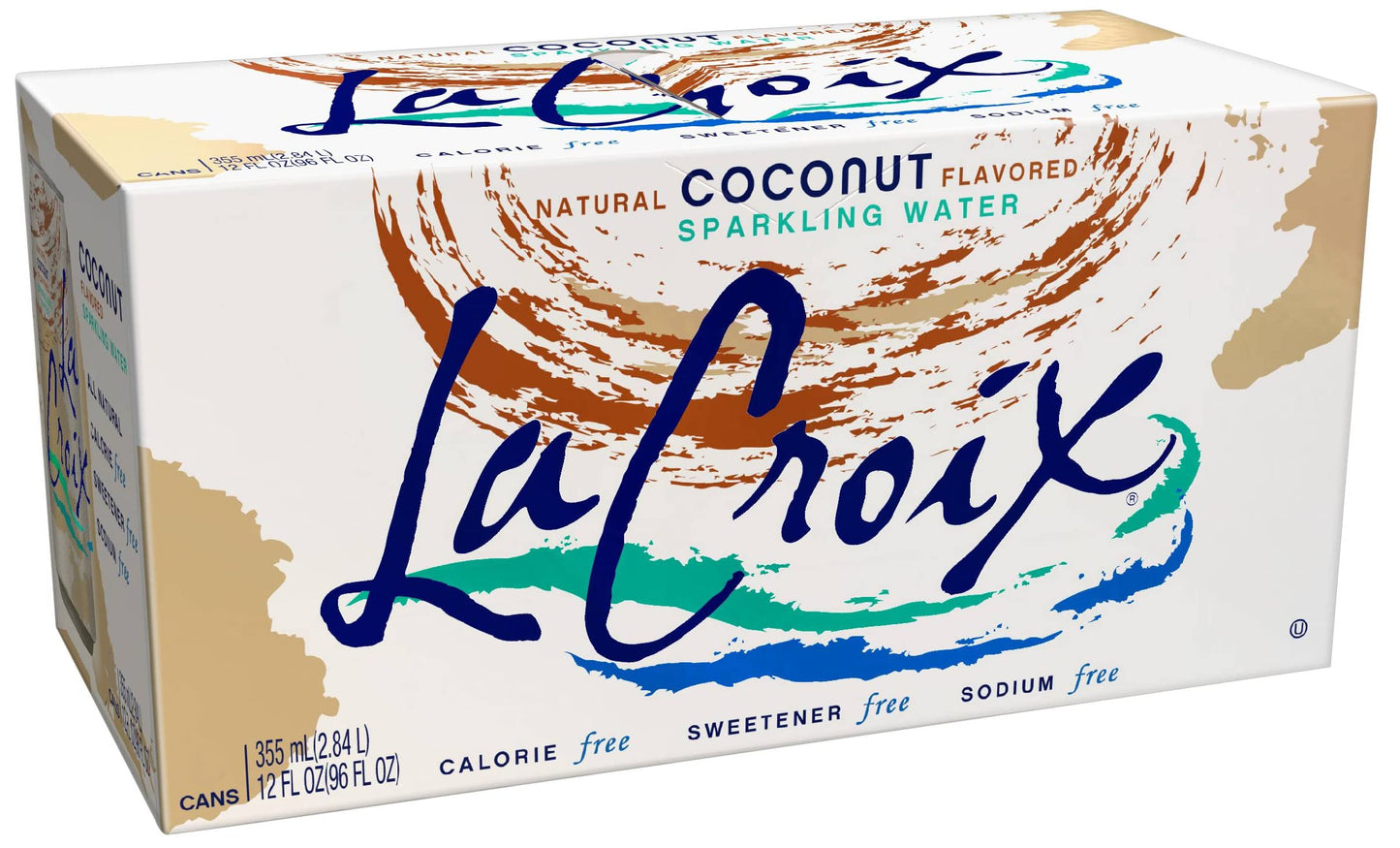 LA CROIX Coconut Sparkling Water, 12 Fl Oz (Pack of 24), Model 12993101015