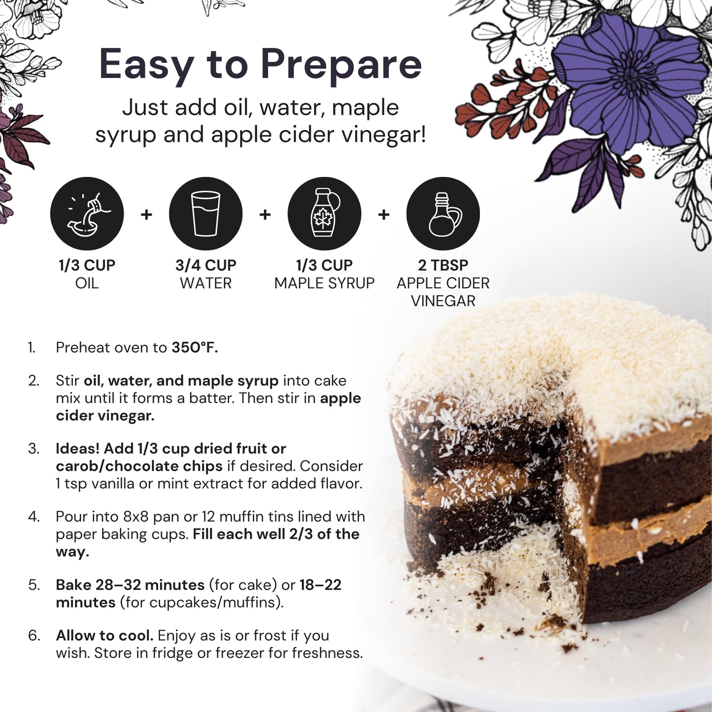 eat G.A.N.G.S.T.E.R. Dark Choconot Fudge Cake & Muffin Mix, Allergy-Friendly Baking Mix, Grain-Free, No Dairy, Nuts, Gluten, Dai