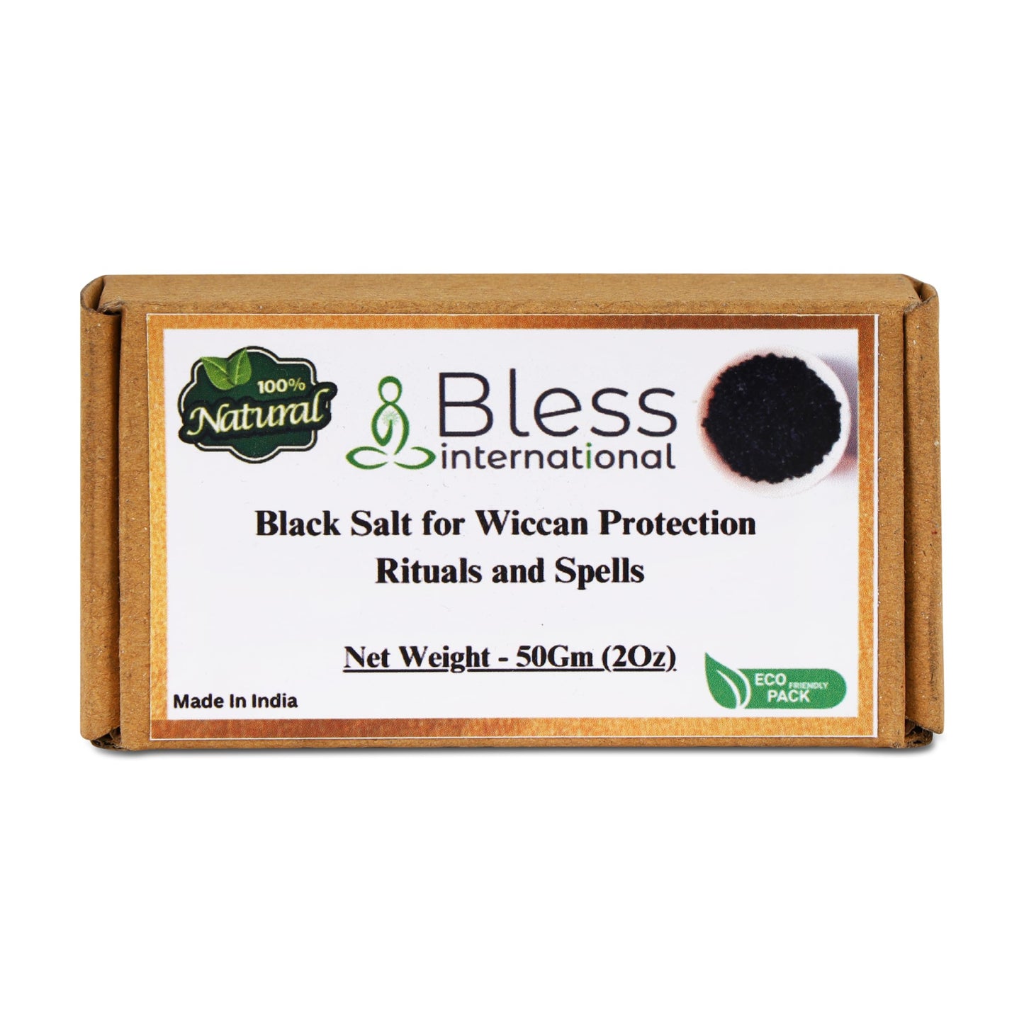 Bless International Black Salt For Wiccan Protection Rituals And Spells, 2 Oz(Ounce)