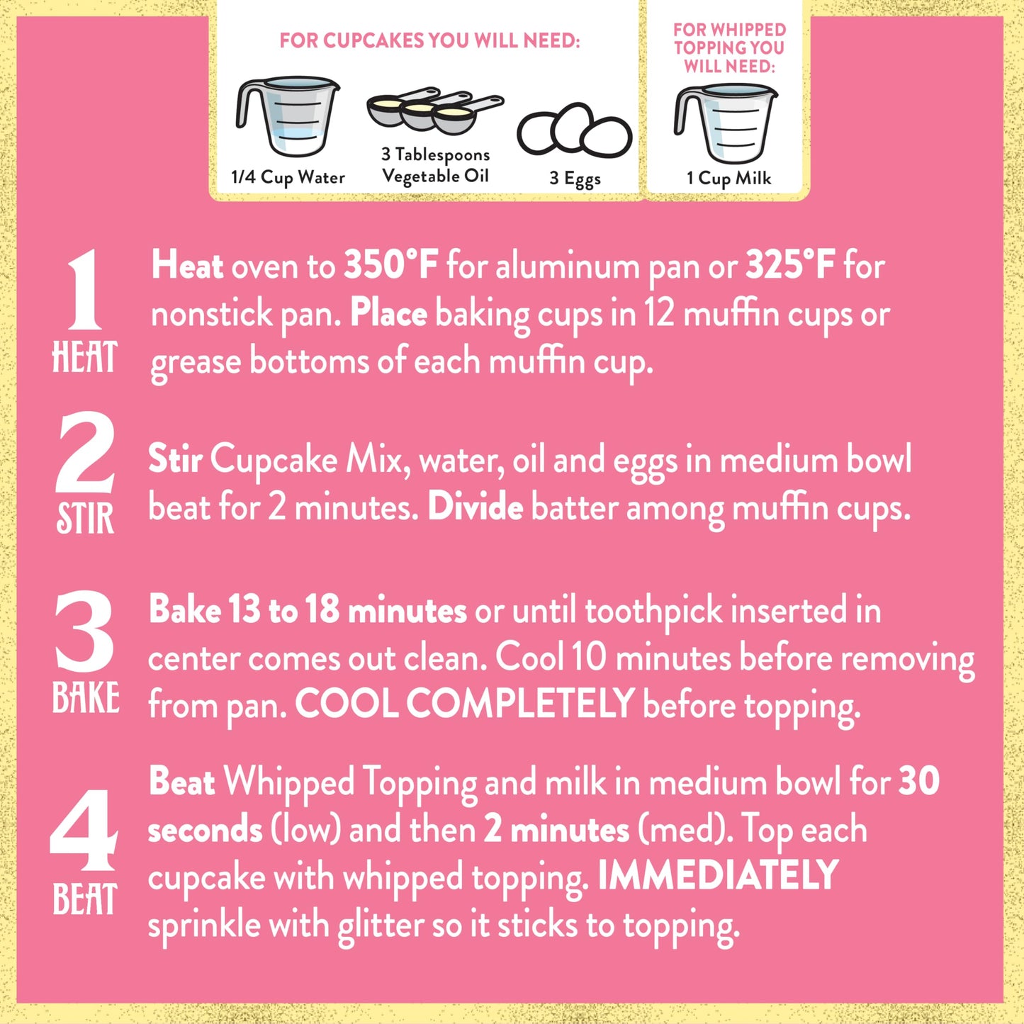 Betty Crocker Wicked Cupcake Kit, Color Changing Baking Kit, Vanilla Flavored, Makes 12 Cupcakes, 11.4 Oz