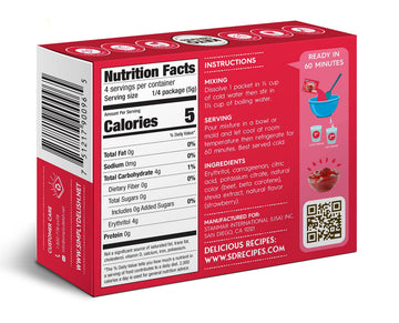 Simply Delish Natural Strawberry Jel Dessert - Sugar Free, Non GMO, Gluten Free, Fat Free, Vegan, Keto Friendly - 0.7 OZ (Pack o