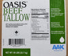 Beef Tallow Cooking Oil - 50 lbs Bulk Foodservice - 100% Beef Tallow