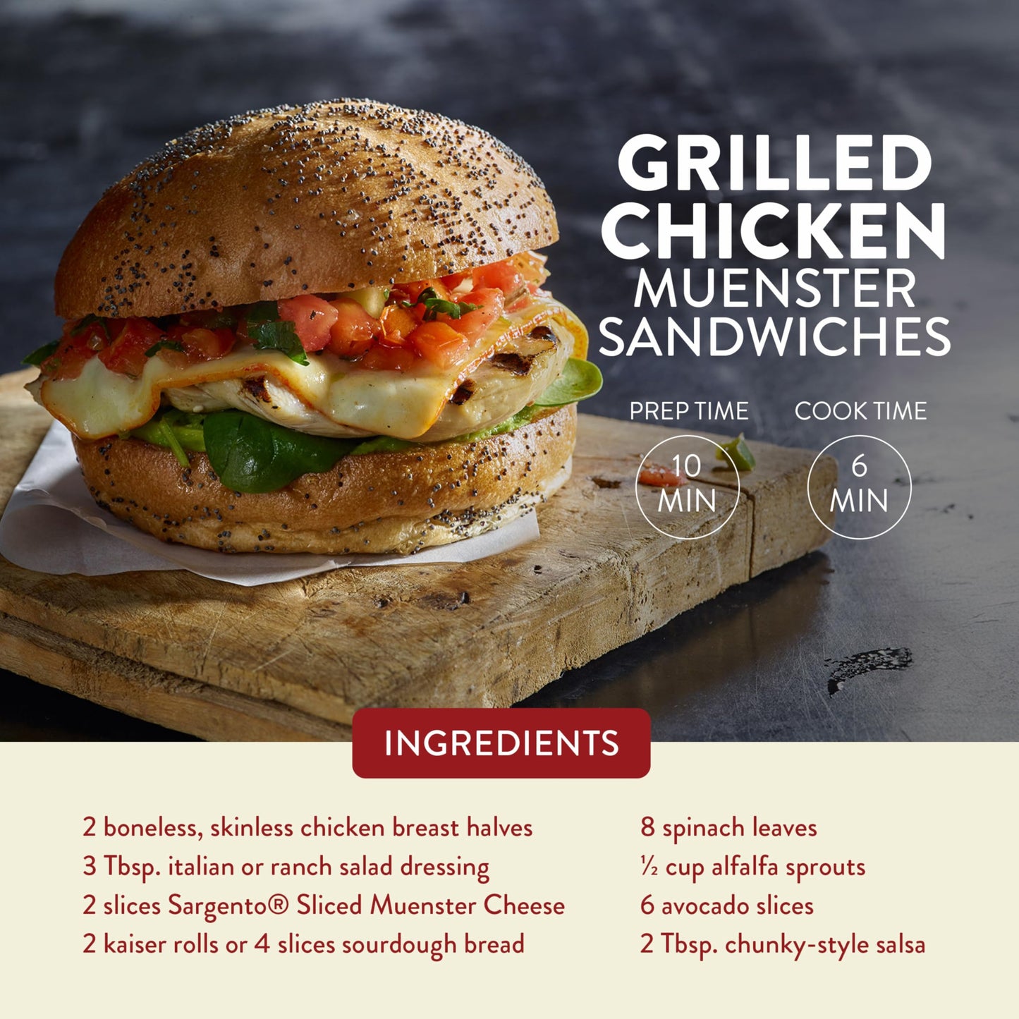 Sargento Natural Muenster Sliced Cheese, 11 Slices