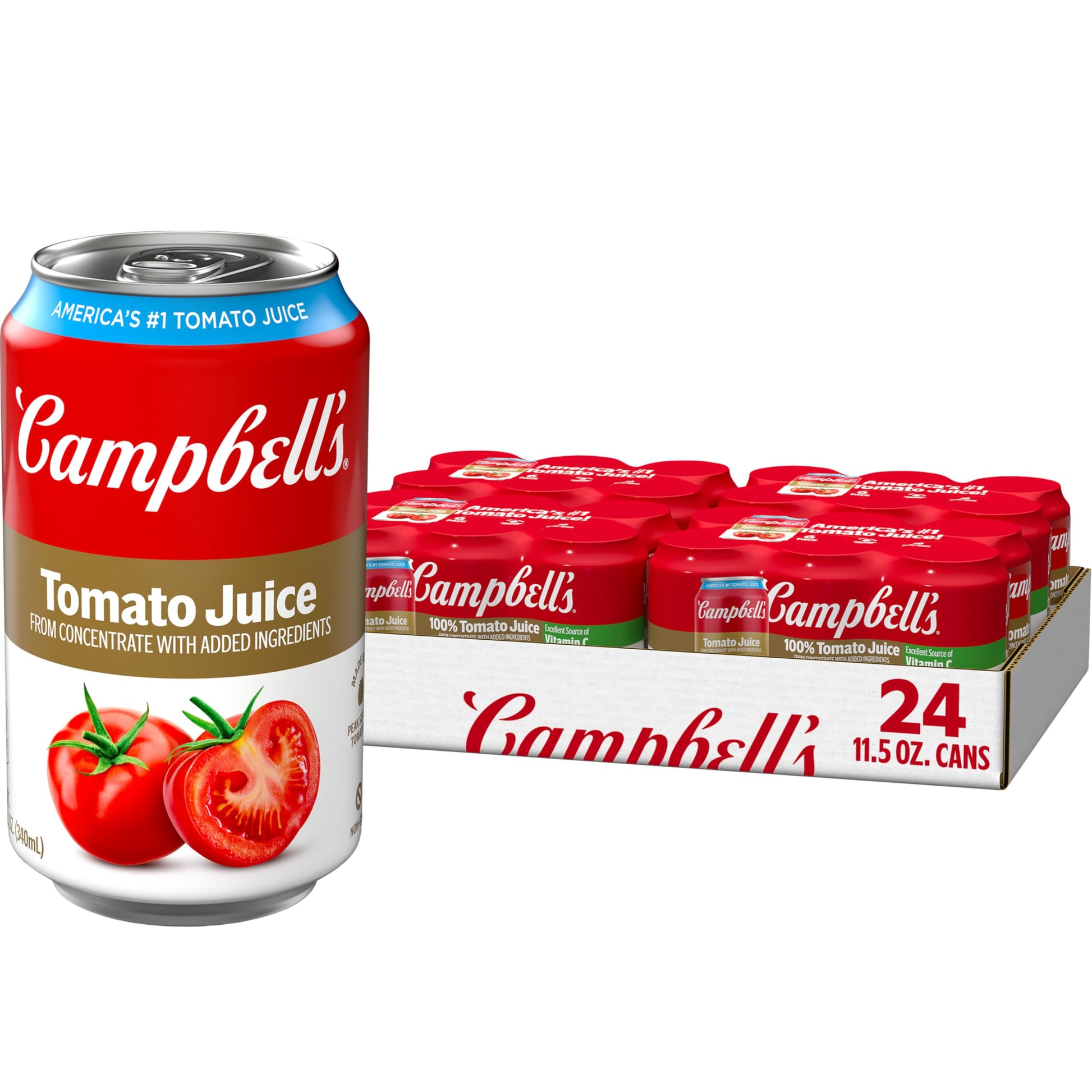 Campbell S 100% Tomato Juice  11.5 Fl Oz Can (24 Pack)