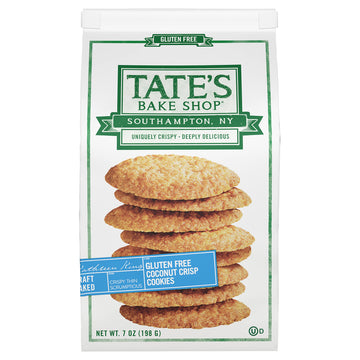 Tate'S Bake Shop Gluten Free Coconut Crisp Cookies, Gluten Free Cookies, 7 Oz