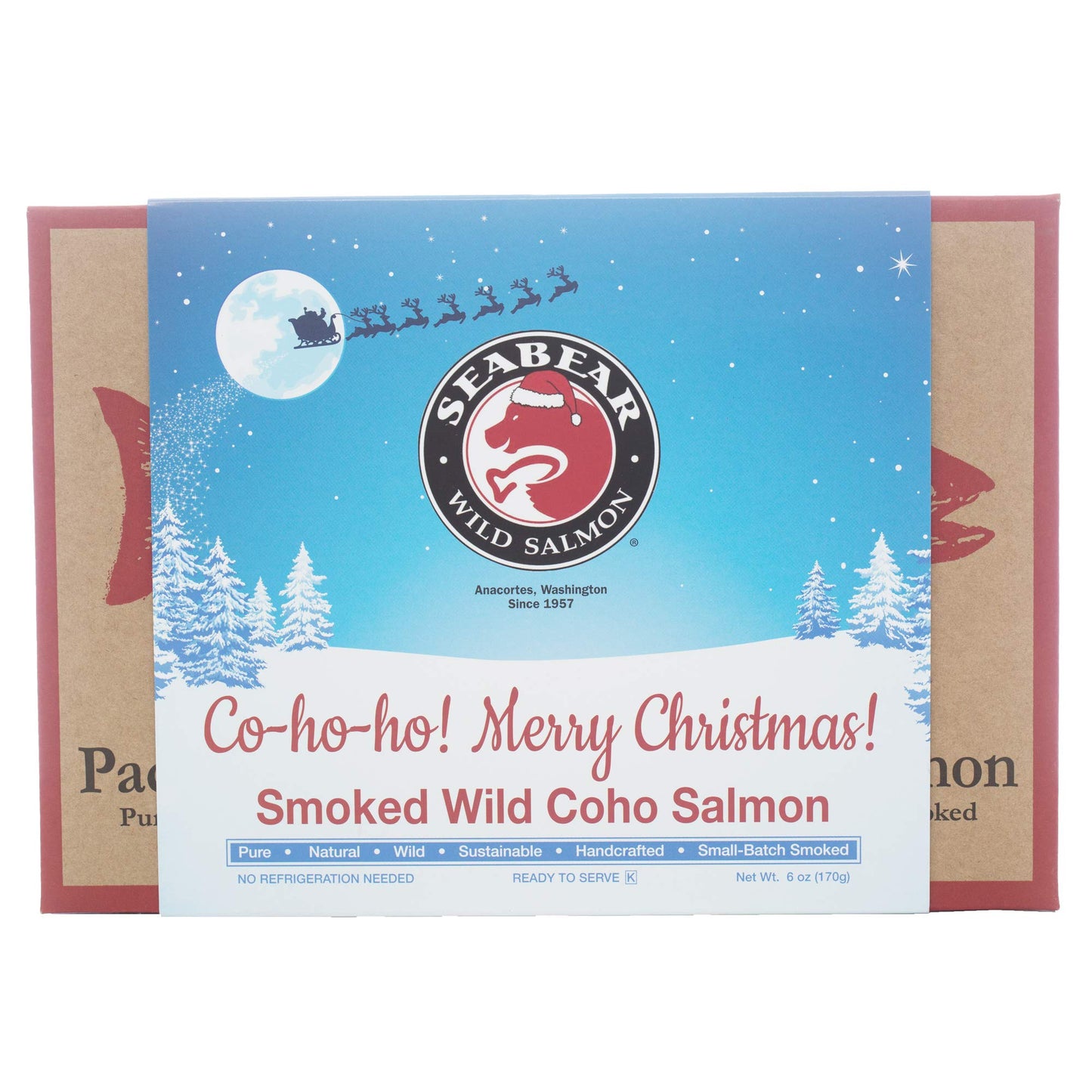 SeaBear Smoked Coho Salmon - 6 oz, Pack of 1, Premium Quality Fish