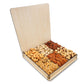 Secret Gardens Monogrammed Gift Basket - Mixed Nuts in Reusable Wooden Tray, Holiday Tray, Gourmet Assortment