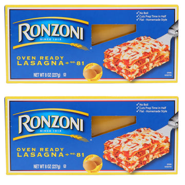 Ronzoni Ronzoni No Boil Lasagna Pasta, 8 Oz, Pack of 2