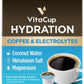 VitaCup Hydration Coffee Pods  The First Coffee That Hydrates You w/Electrolytes  Coconut Water  Pink Himalayan Salt  Magnesium  Medium Roast Single Serve Pod compatible w/Keurig K-Cup malt-inspired  18Ct