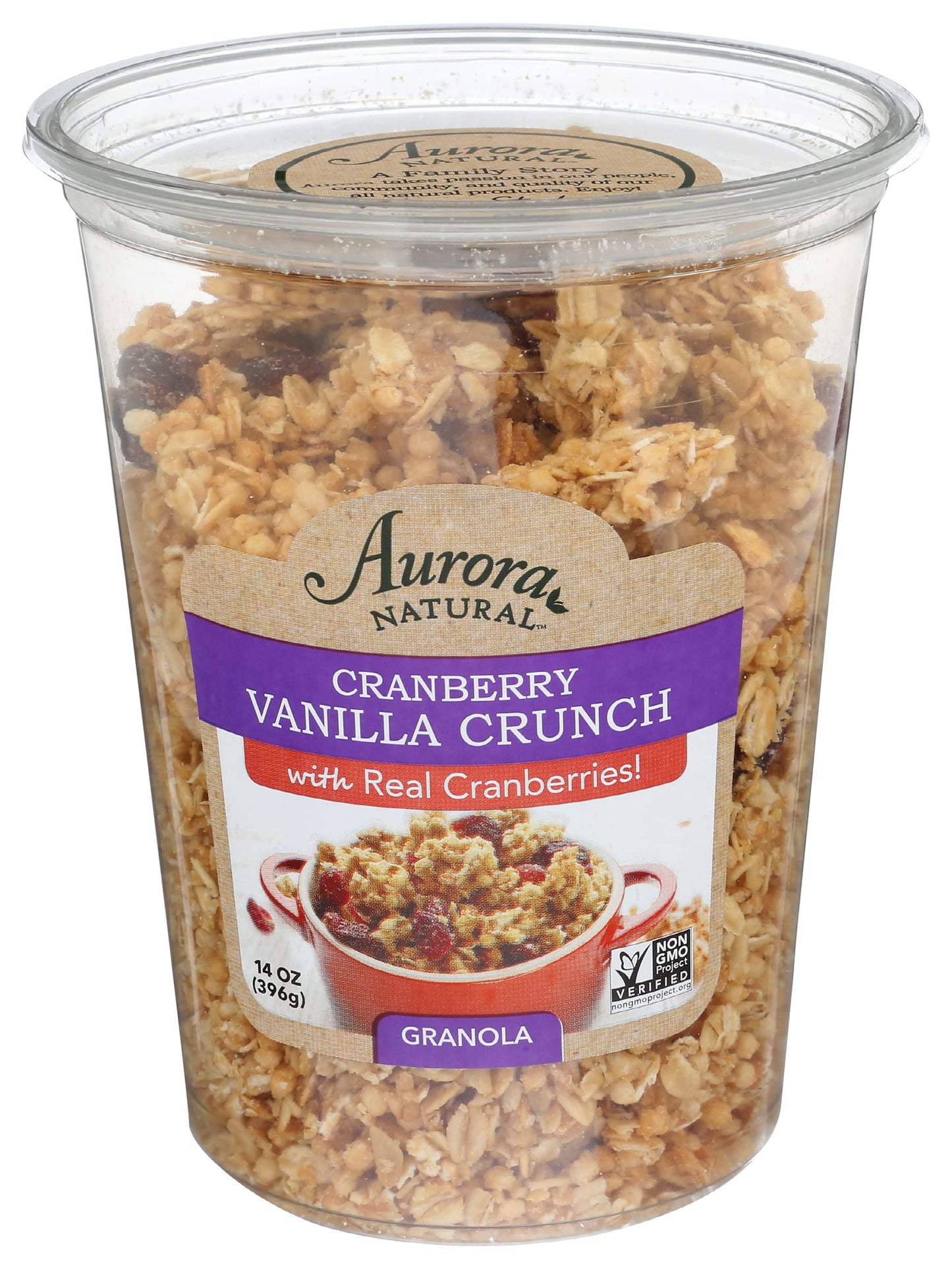 Aurora Products Cranberry Vanilla Granola, 14 oz