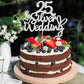 Gyufise 1Pcs 25Th Wedding Anniversary Cake Toppers Silver Glitter 25Th Wedding Anniversary Heart Cake Decoration For Celebration
