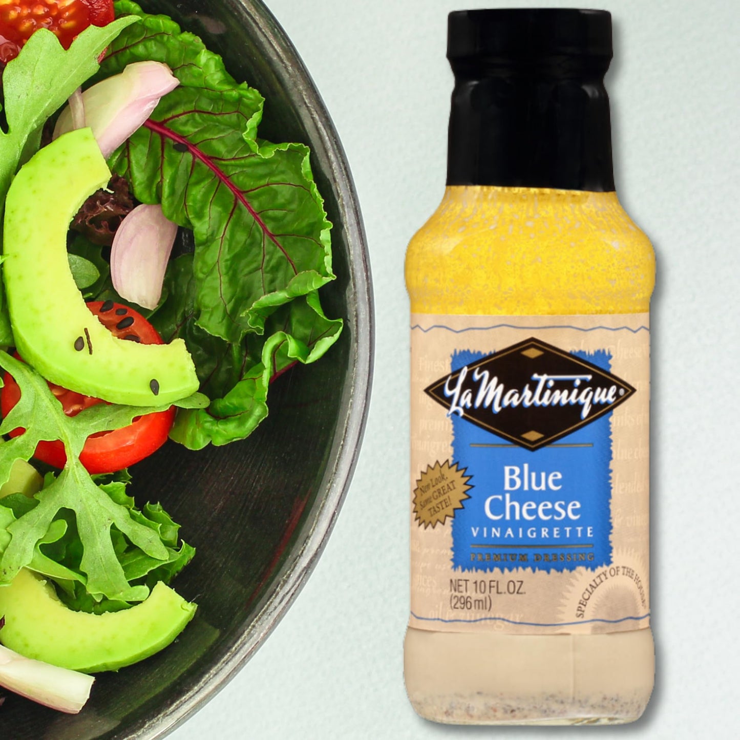 La Martinique Blue Cheese Vinaigrette Dressing 10 Ounce Bottle (Pack Of 3)