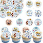 Fyeoxle 36pcs Edible Happy Father's Day Cupcake Toppers Wafer Paper Happy Fathers Day Cake Toppers Edible Best Dad Ever Cupcake 
