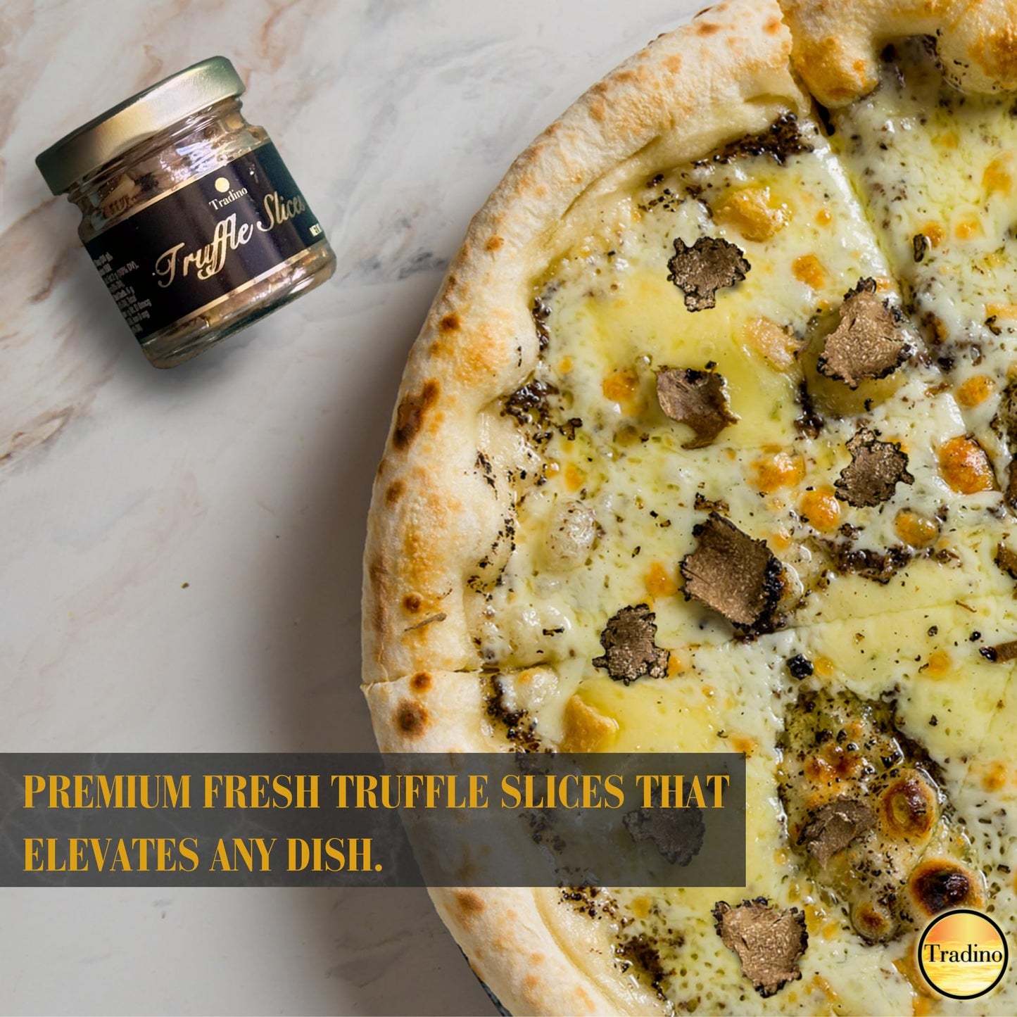 Tradino Premium Black Truffle Slices | Fresh Black Truffle Carpaccio | Luxury Gourmet Finishing | Ideal For Enhancing Dishes | 3
