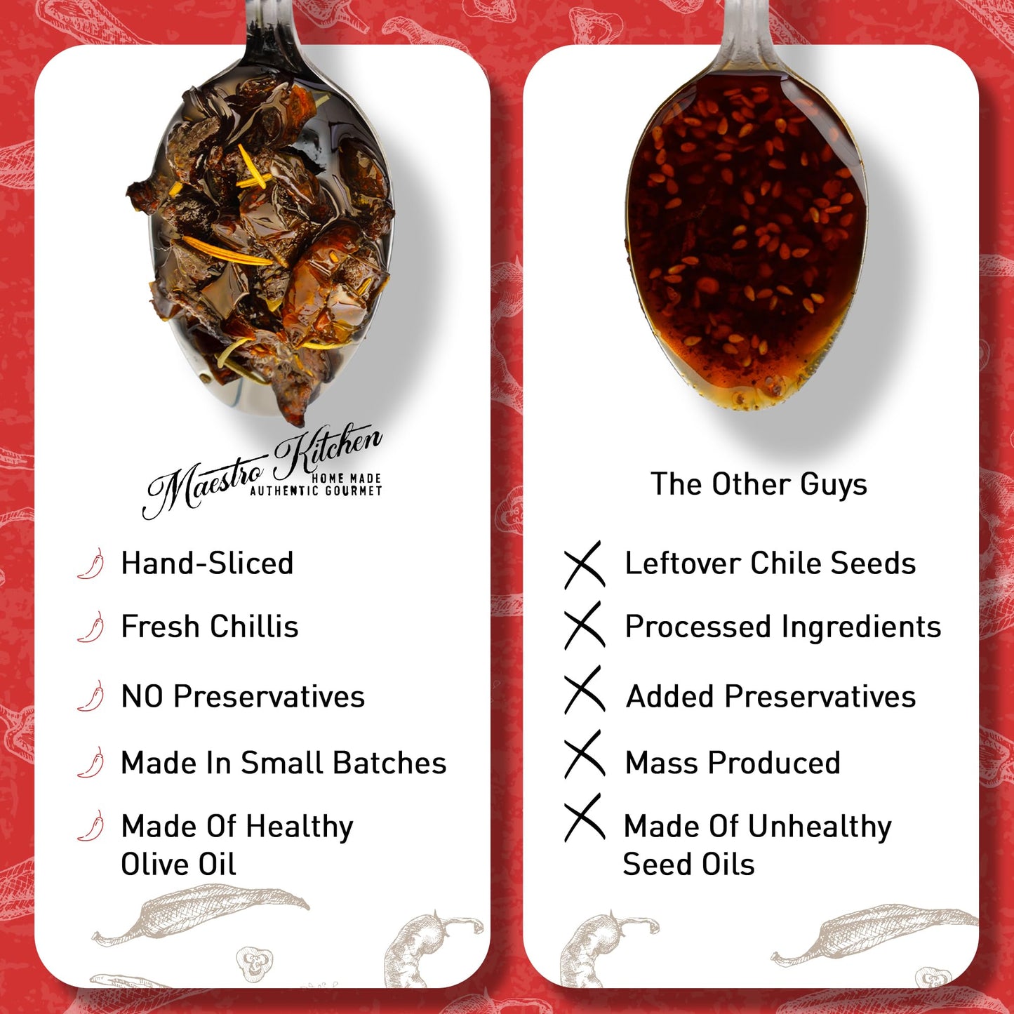 Spicy Serrano Pepper Chile Crunch Crisp 6oz - All Natural Chili Oil Hot Sauce w/ 100% Olive Oil, Garlic & Rosemary - Crunchy Mex