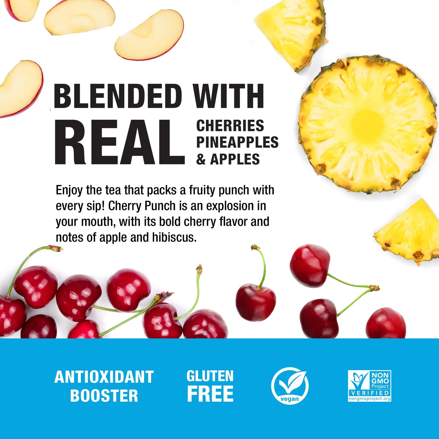 Tiesta Tea - Cherry Punch | Sweet Cherry Herbal Tea | Premium Loose Leaf Tea Blend | Non-Caffeinated Fruit Tea | Make Hot Or Iced & Up To 25 Cups | Made W/Natural Ingredients - 2Oz Resealable Pouch