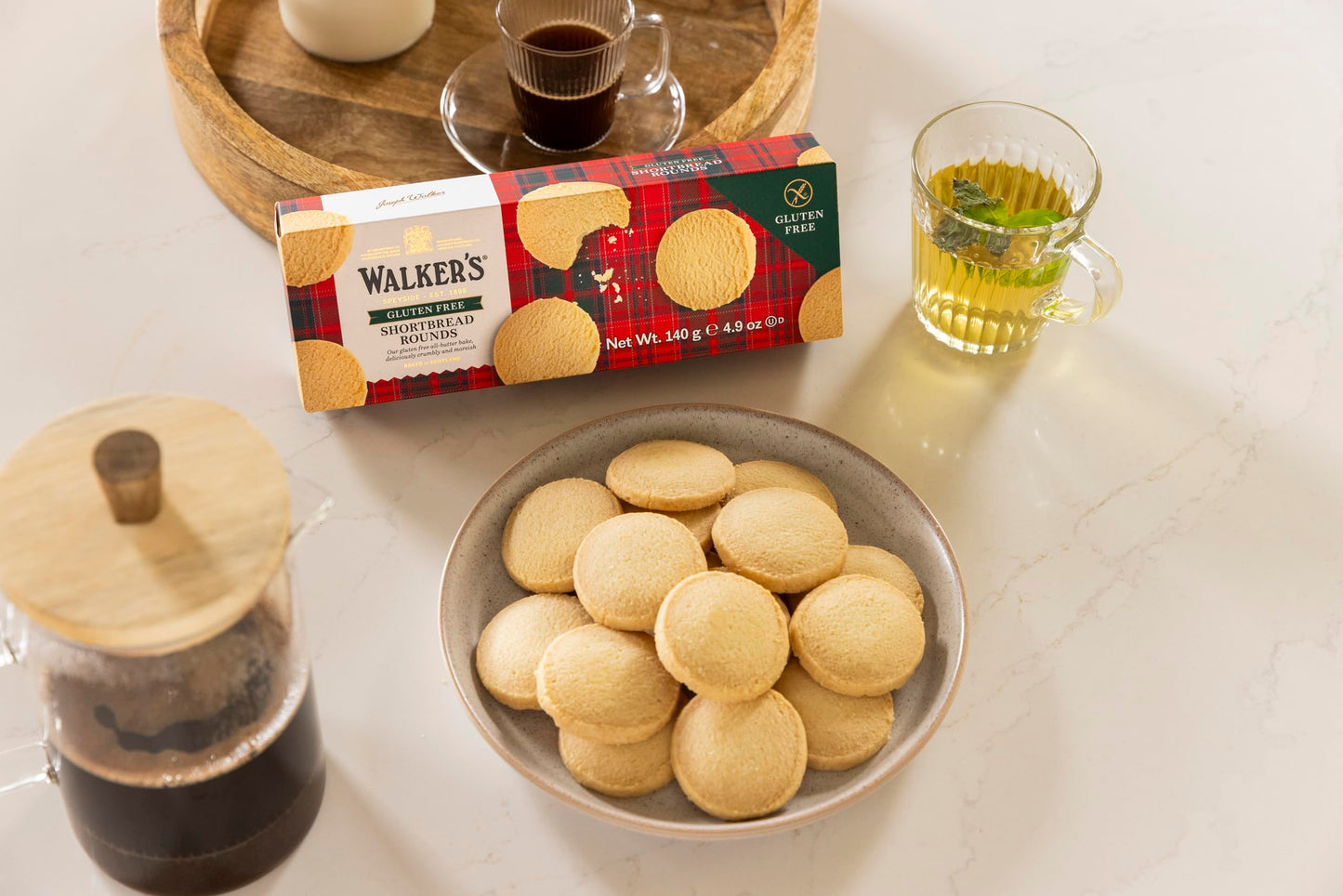 Walkers Shortbread Gluten Free Rounds, Pure Butter Shortbread Cookies, 4.9 Oz (Pack of 1)