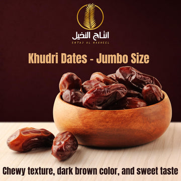 Premium Khudri Dates, 6.6 Lbs (3 Kg) - Jumbo Whole Dates, Naturally Sweet Dates Box, Nutrient-Rich, High In Fiber & Antioxidants