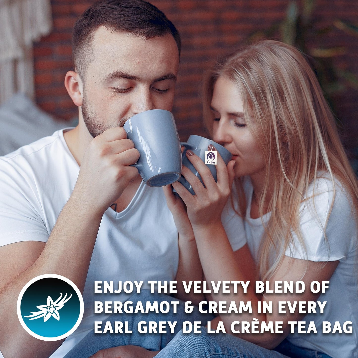 Sou Zen Earl Grey 30 Corn-Fiber Pyramid Tea Bags | Premium Loose Leaf Blend | Naturally Organic Ingredients, No Additives (Cream