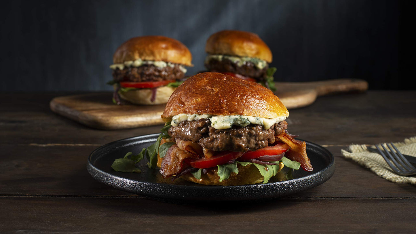 TenderBison 5.3 oz. Bison Burgers - Case of 36 Bison Burger Patties - 12 Packs of 3 Bison Burgers - USDA Inspected - TenderBison