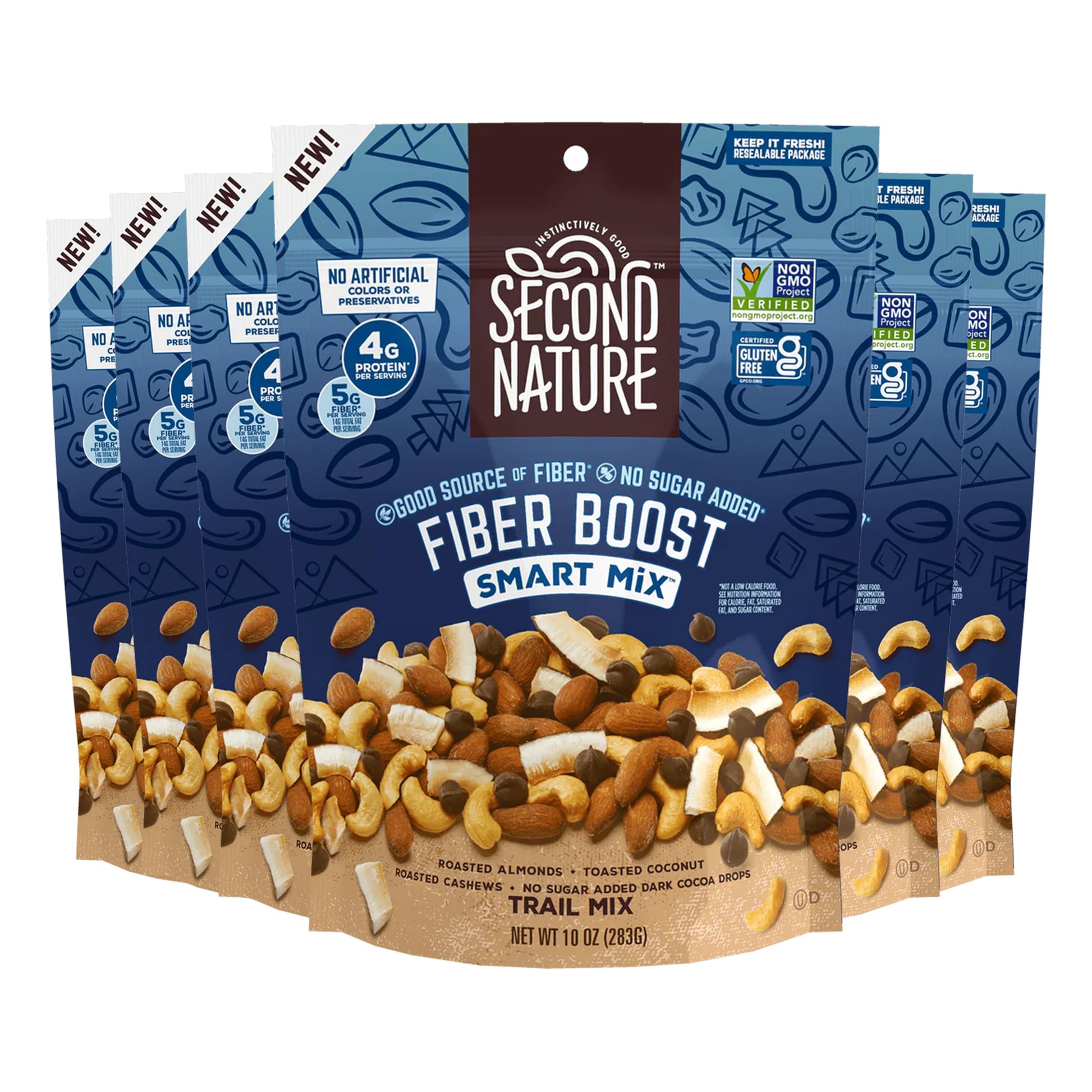 Second Nature Fiber Boost Smart Mix, Kosher, Gluten Free & Non-GMO, 10 Ounce (Pack of 6)