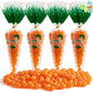 SYNCFUN 12 Pcs Easter Candy with Carrot Bags, Filled Candy with Jelly Beans, Prefilled Easter Fillers for Kids, Basket Fillers, 