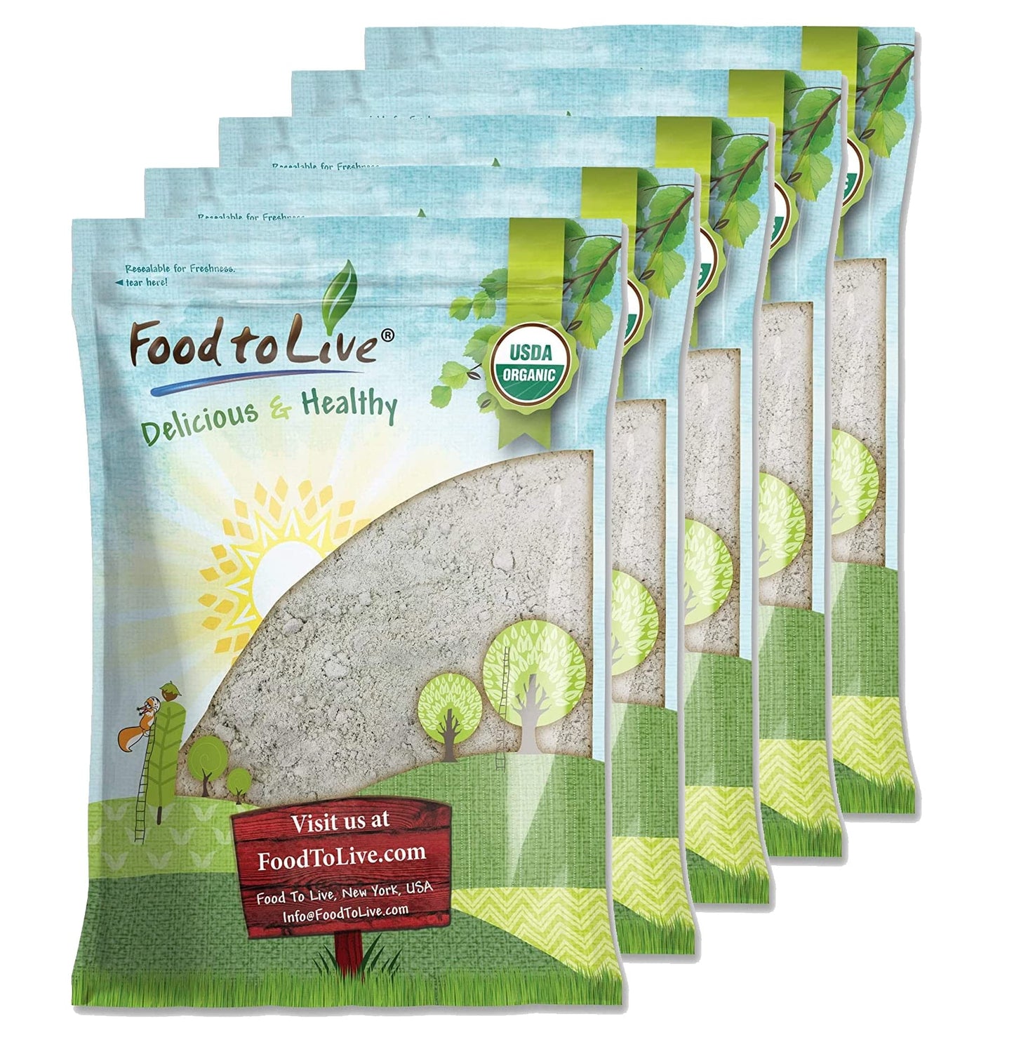 Food to Live Organic Pumpkin Seeds Protein Powder, 25 Pounds - 60% Protein, Non-GMO, Non-Irradiated, Pure Flour, Kosher, Vegan S