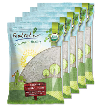 Food to Live Organic Pumpkin Seeds Protein Powder, 25 Pounds - 60% Protein, Non-GMO, Non-Irradiated, Pure Flour, Kosher, Vegan S