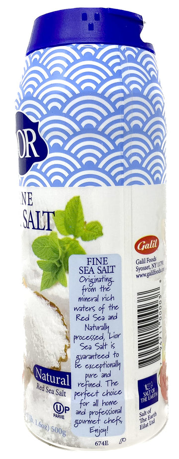 LiOR Fine Sea Salt Shaker, Kosher for Passover 17.6 Ounce